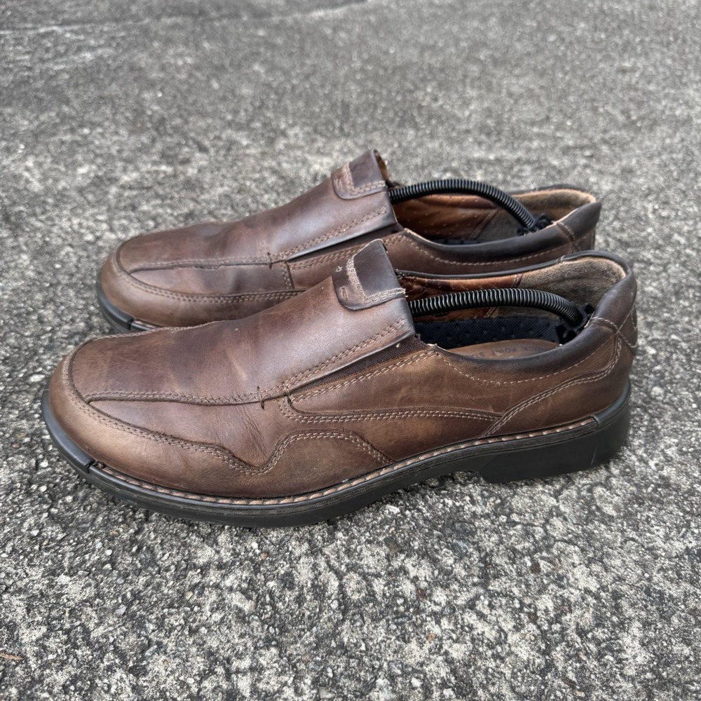 ECCO Men's Fusion II Slip On Leather Shoes Brown Size EUR 45 US 11-11.5 - Picture 5 of 12